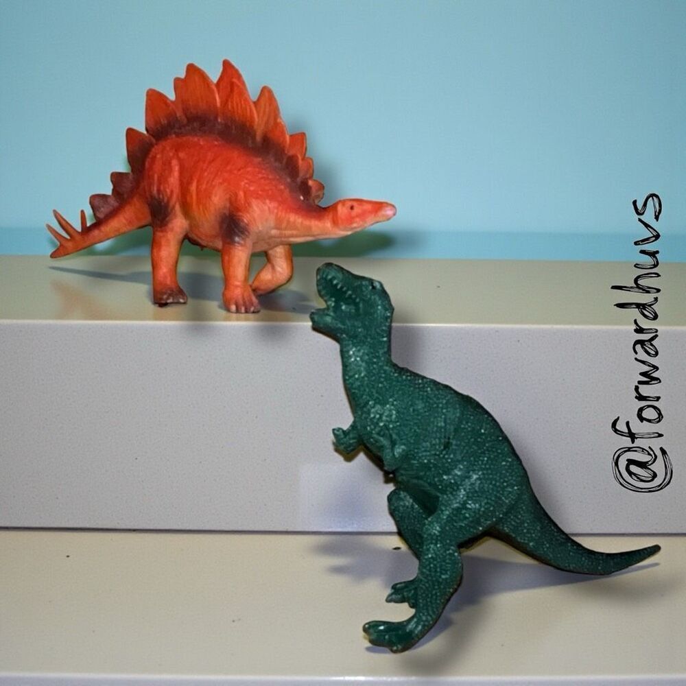 Vintage Dinosaur Toy Figures – Greenbrier T-Rex & Heavy Stegosaurus